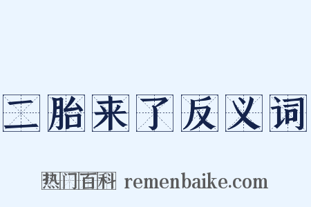 二胎来了反义词是什么意思的图片